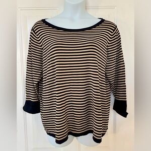 Linda Lucia Striped Top 3X
